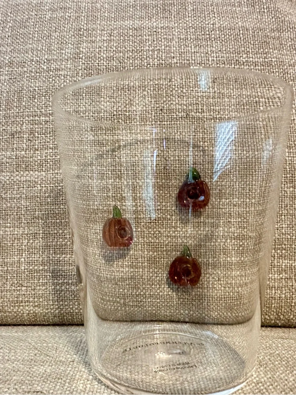 Anthropologie 3D Halloween Pumpkin Juice Glass — NWT in Original Box